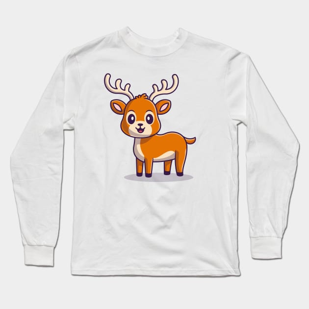 Cute Deer Long Sleeve T-Shirt by Catalyst Labs